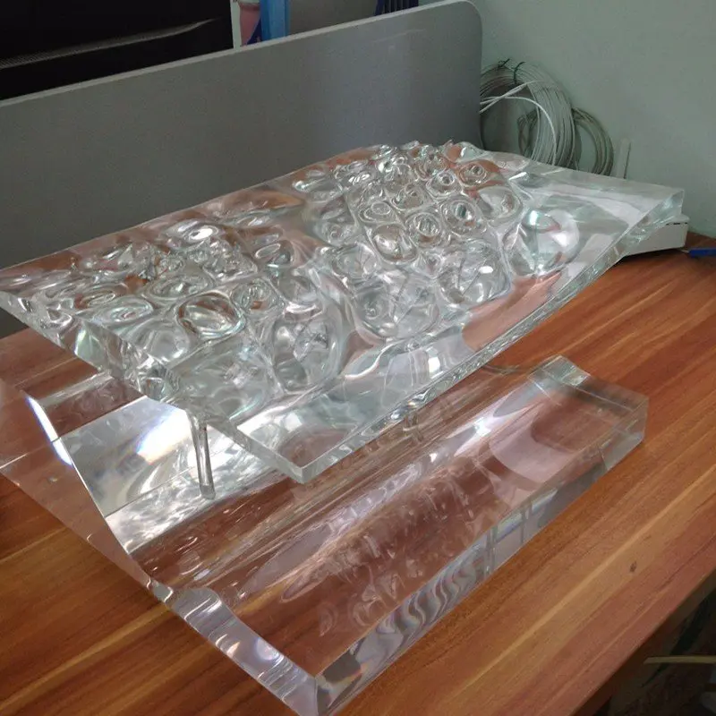 Transparent Plastic cnc machining case prototype Building model arts and crafts