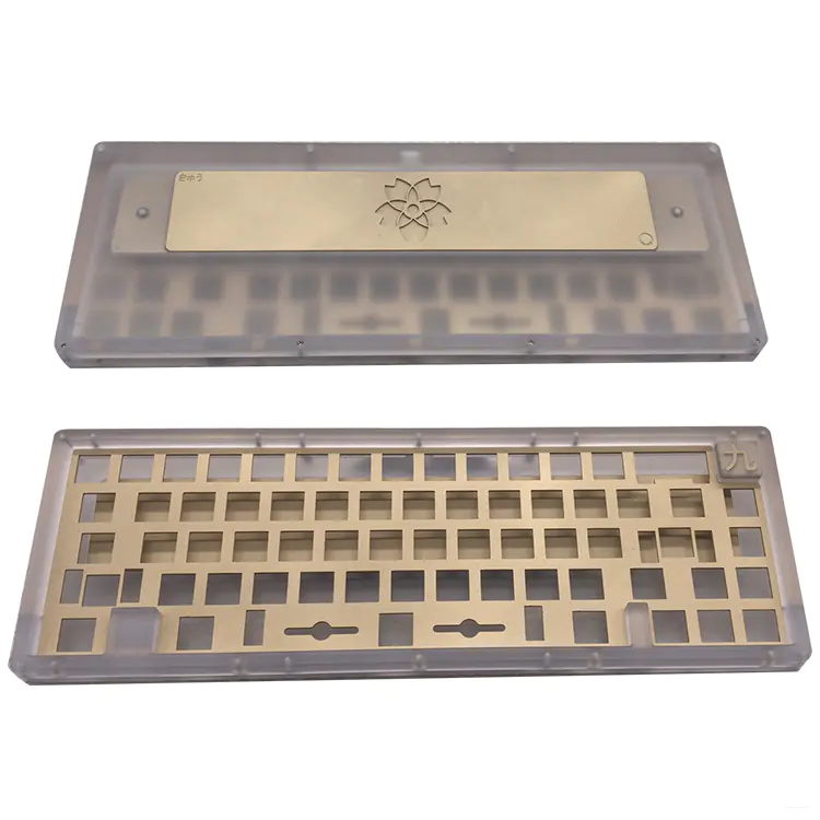 GB custom corne case brass aluminum keyboard case anodized wrist rest cnc mechanical keyboard