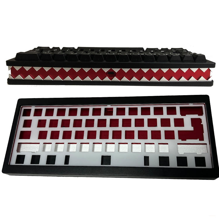 Wholesale 75 custom bakeneko keyboard case cnc machining service keytray keyboards anodized aluminum cnc mechanical keyboard