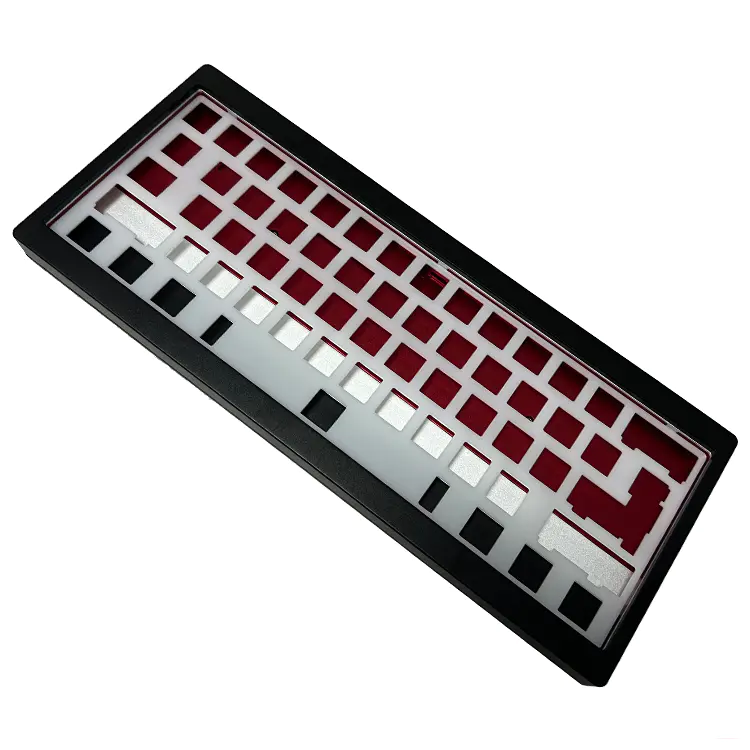 Custom CNC Mechanical Aluminum keyboard Case Anodized Finish Bottom Top CNC Mechanical Keyboard Plate