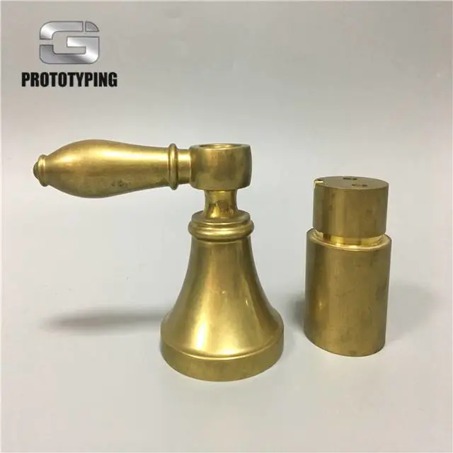 Polished brass components by CNC machining